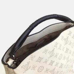 Louis Vuitton White/Brown Mahina Leather Babylone Shoulder Bag