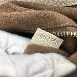 Louis Vuitton White/Brown Mahina Leather Babylone Shoulder Bag