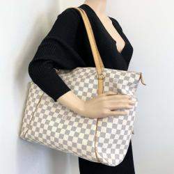 Louis Vuitton White Damier Azur Canvas Totally GM Satchel