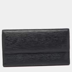 Louis Vuitton Black Epi Leather  Porte Tresor Wallet