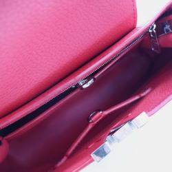 Louis Vuitton Red Leather Capucines PM Top Handle Bag