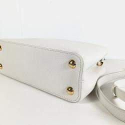 Louis Vuitton White Taurillon Leather Capucines BB Top Handle Bag