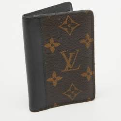 Pre Owned Louis Vuitton Black Monogram Canvas Pocket Organizer 
