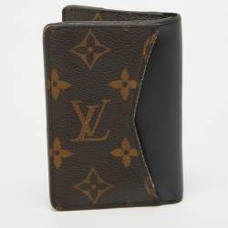 Pre Owned Louis Vuitton Black Monogram Canvas Pocket Organizer 