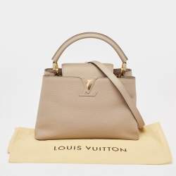 Pre Owned Louis Vuitton Galet Taurillon Leather Capucines PM Bag