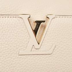 Pre Owned Louis Vuitton Galet Taurillon Leather Capucines PM Bag