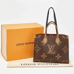 Pre Owned Louis Vuitton Reverse Monogram Giant Canvas Onthego MM Bag