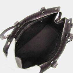 Pre Owned Louis Vuitton Brown Leather Medium Brea Satchel Bag