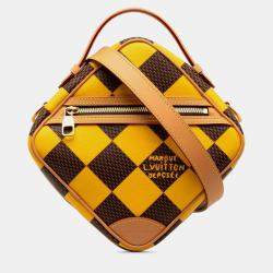 Louis Vuitton Volcano Orange Damier Pop Chess Handbag