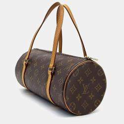 Pre Owned Louis Vuitton Brown Monogram Papillon Top Handle Bag