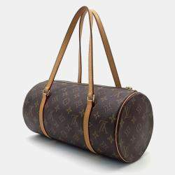 Pre Owned Louis Vuitton Brown Monogram Papillon Top Handle Bag