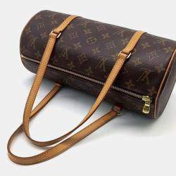 Pre Owned Louis Vuitton Brown Monogram Papillon Top Handle Bag