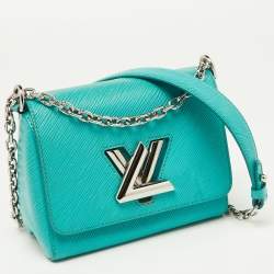 Pre Owned Louis Vuitton Turquoise Epi Leather Twist PM Bag