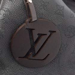 Louis Vuitton Black Monogram Mahina Leather Carmel Hobo