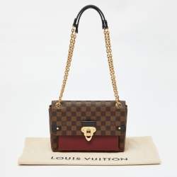 Pre Owned Louis Vuitton Bordeaux Damier Ebene Canvas Vavin PM Bag