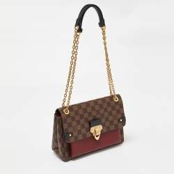 Pre Owned Louis Vuitton Bordeaux Damier Ebene Canvas Vavin PM Bag