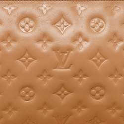 Louis Vuitton Taupe Monogram Embossed Leather Coussin PM Bag