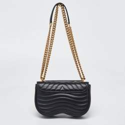 Louis Vuitton Black Leather New Wave Chain PM Bag