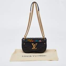 Louis Vuitton Black Leather New Wave Chain PM Bag