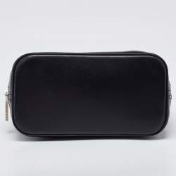 Pre Owned Louis Vuitton Black Monogram Satin and Leather Limited Edition Alma Mini Bag