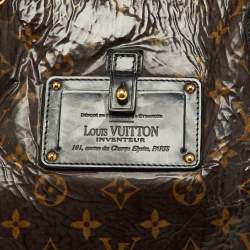 Pre Owned Louis Vuitton Monogram Limited Edition Shearling Sac Thunder Bag