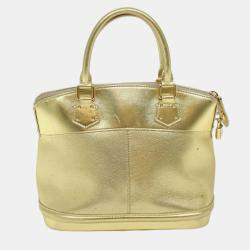 Louis Vuitton Gold Leather Suhali Lockit GM Satchel bag