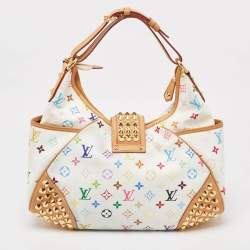 Pre Owned Louis Vuiton White Monogram Multicolore Canvas Chrissie MM Bag