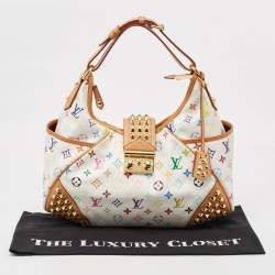 Pre Owned Louis Vuiton White Monogram Multicolore Canvas Chrissie MM Bag