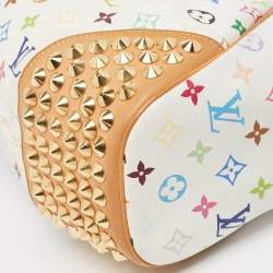 Pre Owned Louis Vuiton White Monogram Multicolore Canvas Chrissie MM Bag