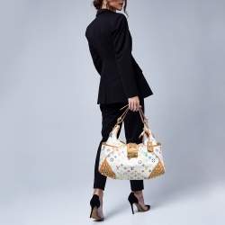 Pre Owned Louis Vuiton White Monogram Multicolore Canvas Chrissie MM Bag