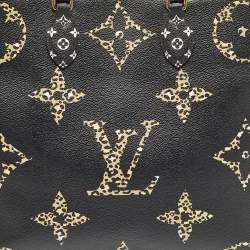 Pre Owned Louis Vuitton Black Monogram Giant Jungle Canvas Onthego GM Bag