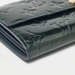 Louis Vuitton Bleu Nuit Monogram Vernis Sarah Wallet