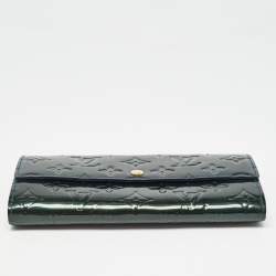 Louis Vuitton Bleu Nuit Monogram Vernis Sarah Wallet