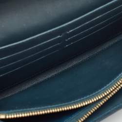 Louis Vuitton Bleu Nuit Monogram Vernis Sarah Wallet