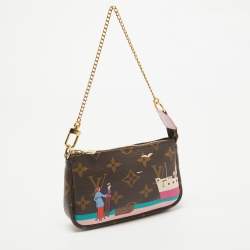 Pre Owned Louis Vuitton Monogram Canvas Printed Mini Pochette Accessoires Pouch