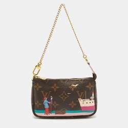 Pre Owned Louis Vuitton Monogram Canvas Printed Mini Pochette Accessoires Pouch