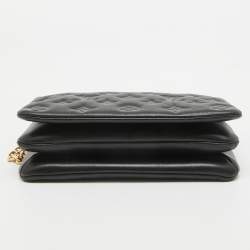 Pre Owned Louis Vuitton Black Monogram Leather Coussin Pochette Bag