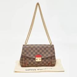 Pre Owned Louis Vuitton Cerise Damier Ebene Canvas Caissa Bag