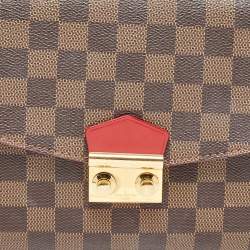 Pre Owned Louis Vuitton Cerise Damier Ebene Canvas Caissa Bag