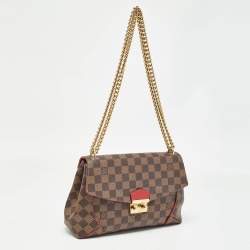 Pre Owned Louis Vuitton Cerise Damier Ebene Canvas Caissa Bag
