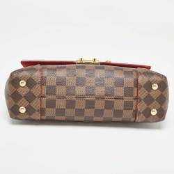 Pre Owned Louis Vuitton Cerise Damier Ebene Canvas Caissa Bag