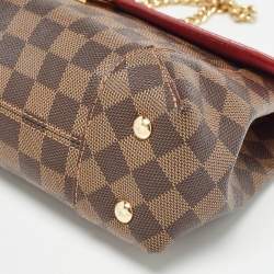 Pre Owned Louis Vuitton Cerise Damier Ebene Canvas Caissa Bag
