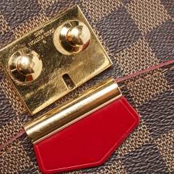 Pre Owned Louis Vuitton Cerise Damier Ebene Canvas Caissa Bag