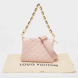 Louis Vuitton Soft Rose Pink Monogram Embossed Leather Coussin PM Bag