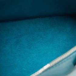 Pre Owned Louis Vuitton Cyan Epi Leather Alma PM Bag