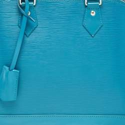 Pre Owned Louis Vuitton Cyan Epi Leather Alma PM Bag