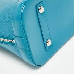 Pre Owned Louis Vuitton Cyan Epi Leather Alma PM Bag