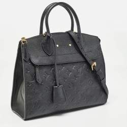 Pre Owned Louis Vuitton Black Monogram Empreinte Leather Pont Neuf MM Bag