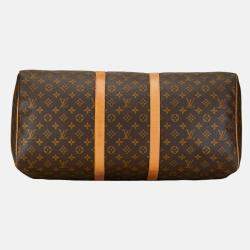 Louis Vuitton Brown Monogram Canvas Keepall 55 Bag