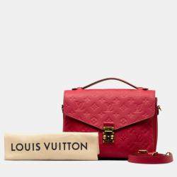 Louis Vuitton Red Monogram Empreinte Pochette Metis Shoulder Bag